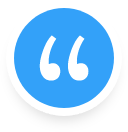 A blue circle with the word " quotation mark ".